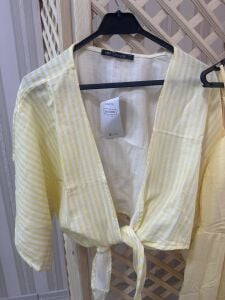 çizgili bağlamalı gömlek