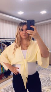 çizgili bağlamalı gömlek