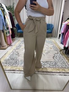 keten bağlamalı pantolon