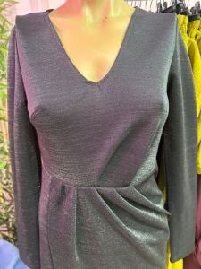 siyah pırıltılı elbise