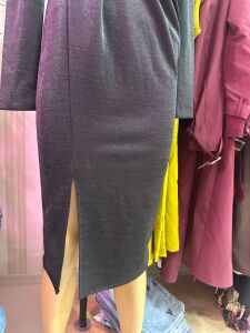 siyah pırıltılı elbise