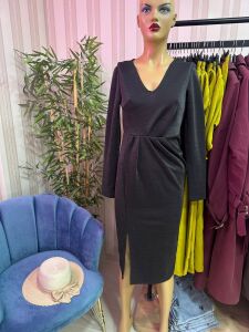 siyah pırıltılı elbise