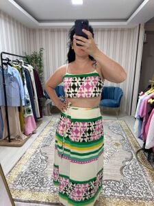 ETNİK DESEN BÜSTİYER TAKIM