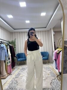 KETEN BAĞLAMALI PANTOLON