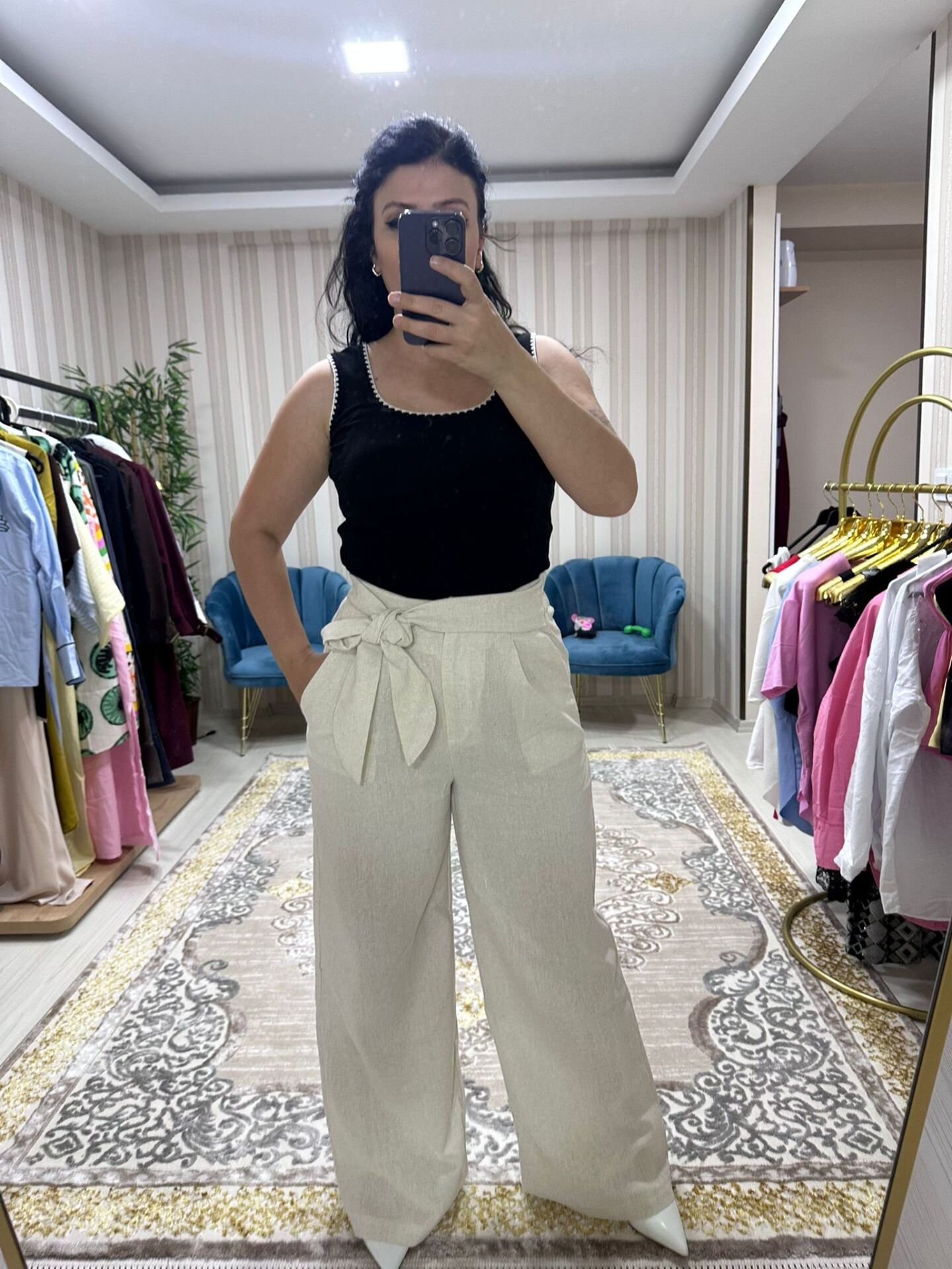 KETEN BAĞLAMALI PANTOLON