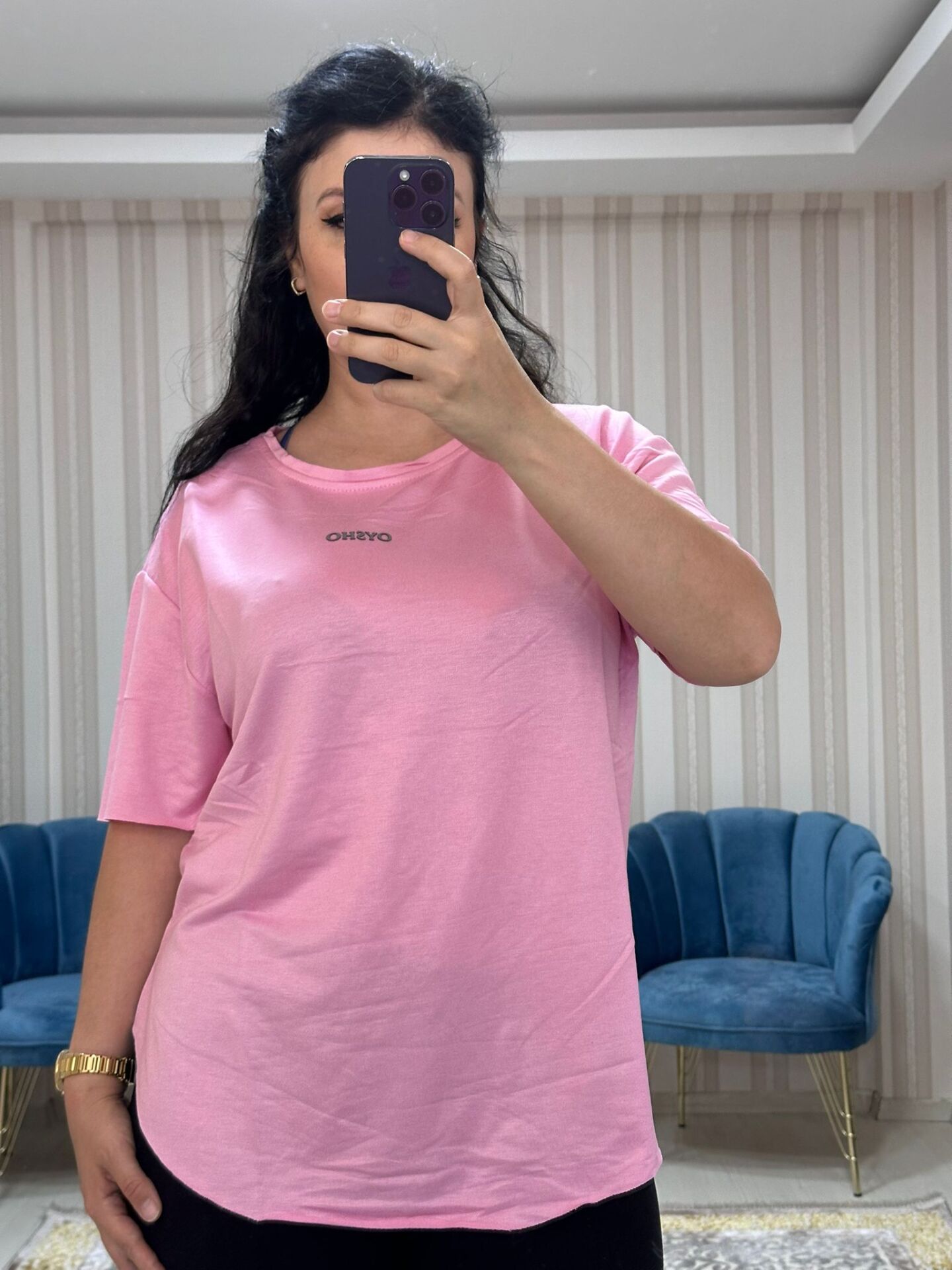 OYS OVERSİZE TİŞÖRT PEMBE