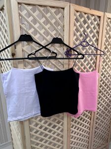 İP ASKILI BLUZ PEMBE