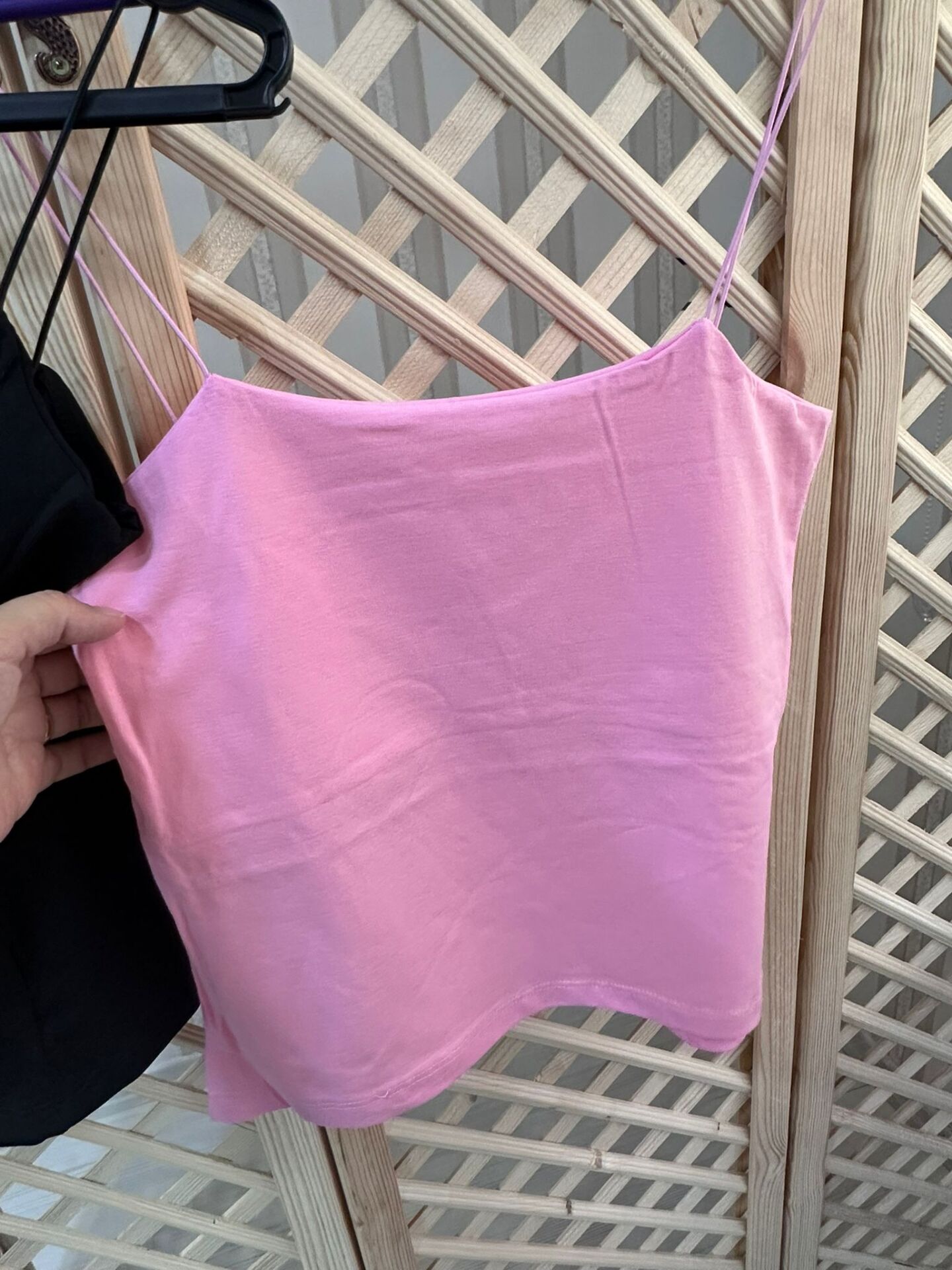 İP ASKILI BLUZ PEMBE