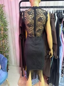 PREMİUM SİYAH GECE ELBİSESİ