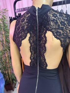 PREMİUM SİYAH DEKOLTELİ ELBİSE