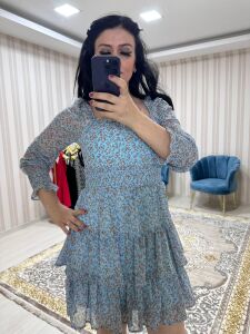 TÜL KOLLU KATKAT ELBİSE