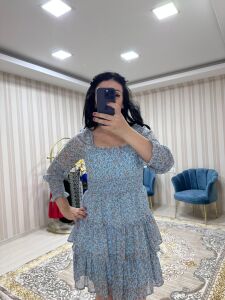 TÜL KOLLU KATKAT ELBİSE