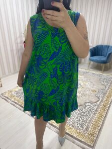 YEŞİL OTANTİK ELBİSE