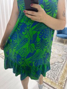 YEŞİL OTANTİK ELBİSE