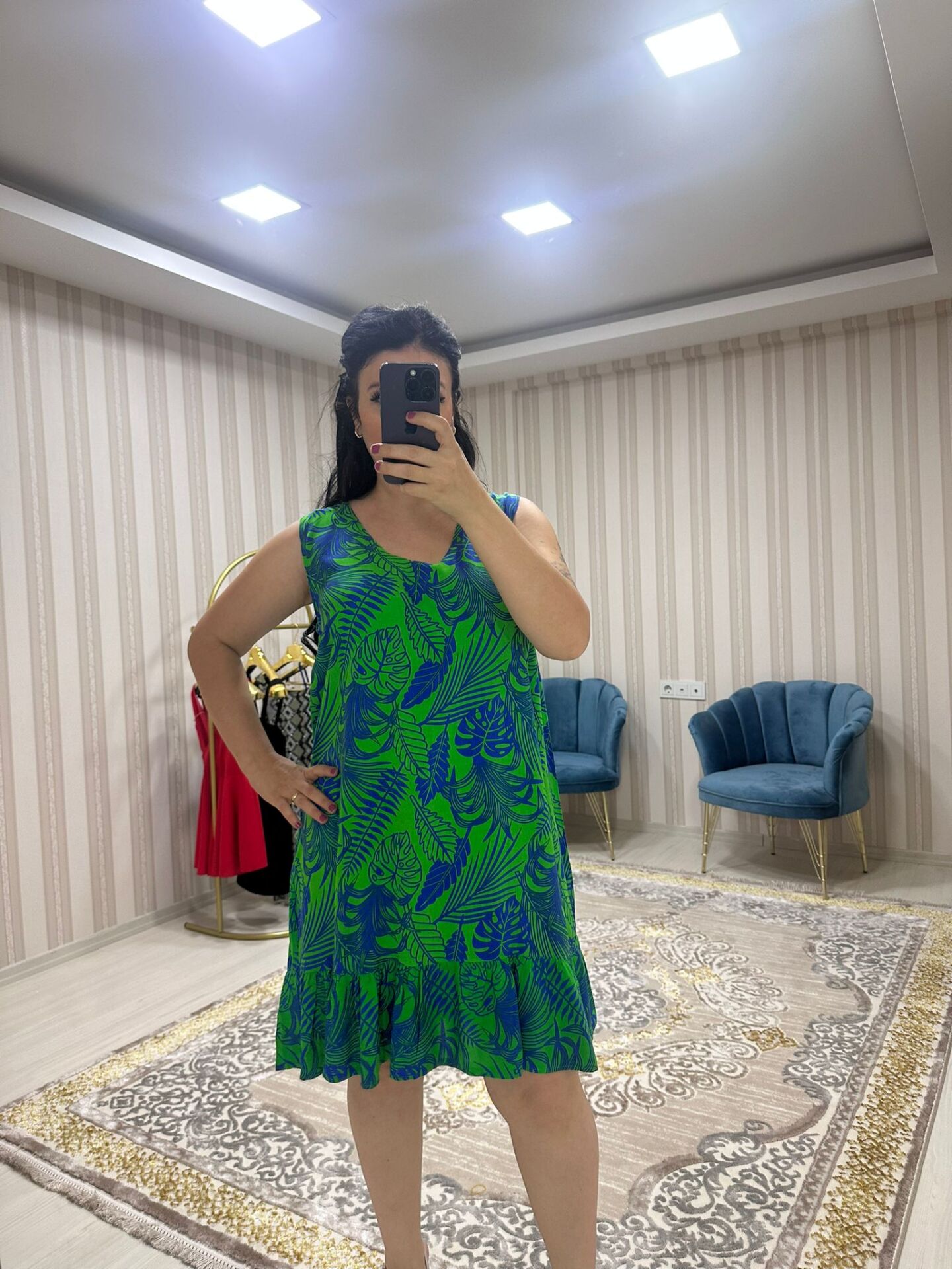 YEŞİL OTANTİK ELBİSE