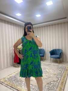 YEŞİL OTANTİK ELBİSE