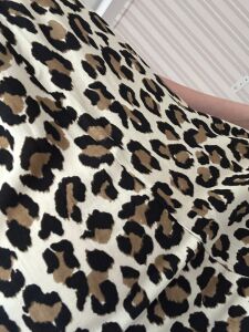 LEOPAR TEK KOL ELBİSE