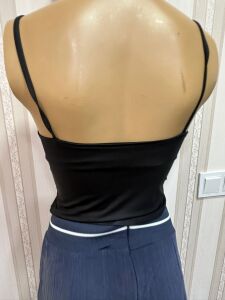 siyah suni deri crop