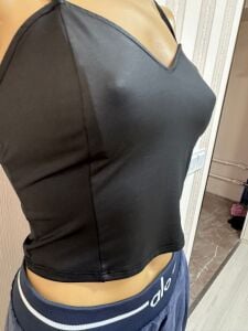 siyah suni deri crop