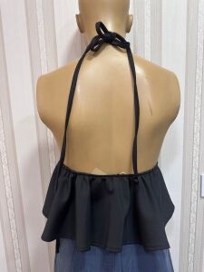 siyah bluz bağlamalı