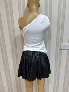 suni deri şortlu etek