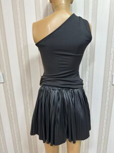 suni deri şortlu etek