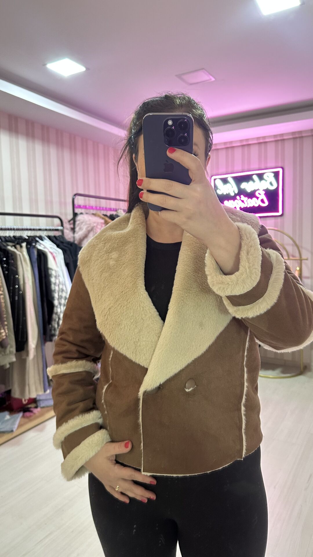 KRUVAZE YAKA KAHVE BEJ MONT