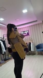 PELUŞ YAKA MONT CAMEL CAMEL