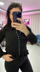 SİYAH DÜĞMELİ HIRKA