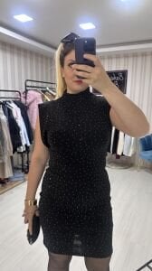 SİYAH IŞILTILI ELBİSE