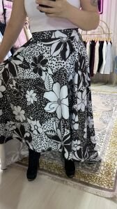 Arkası uzun tasarım etek