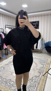 Triko kazaklı elbise