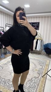 Triko kazaklı elbise