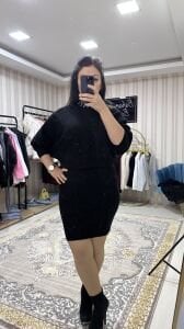 Triko kazaklı elbise