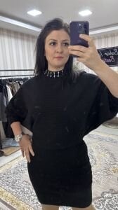 Triko kazaklı elbise